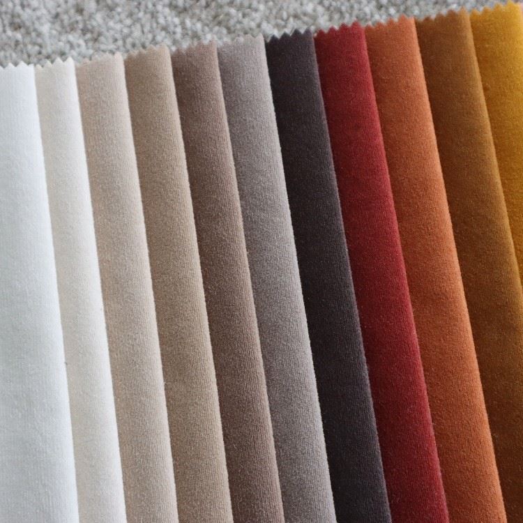 Multi Solid Color Plain Velvet Fabric For Luxury Sofa Decor suppliers